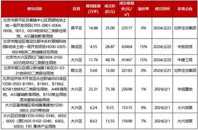 2024年1-2月北京房地產(chǎn)企業(yè)銷(xiāo)售業(yè)績(jī)TOP20